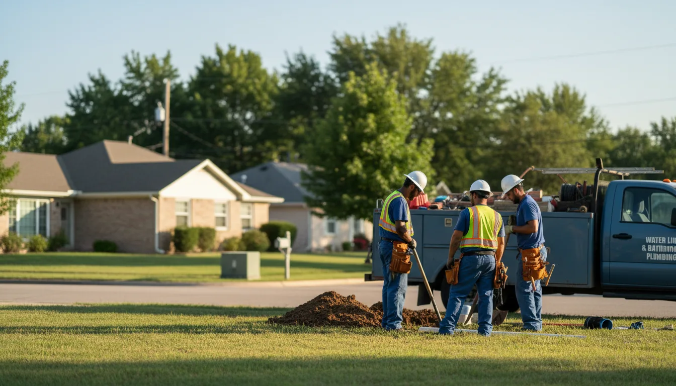 Residential water line and bathroom plumbing service in Vienna, OH